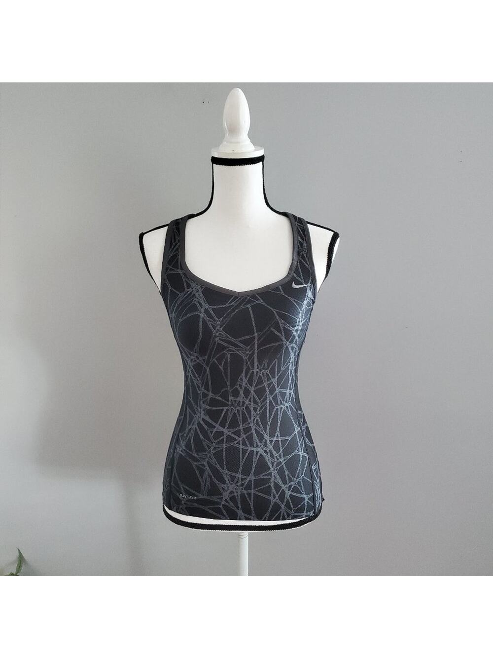 NIKE Dri-Fit T-Back Tank Top Black Size XS